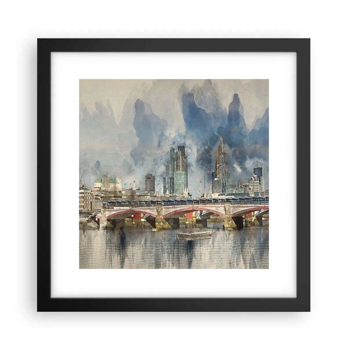 Poster in cornice nera - Londra in tutta la sua bellezza - 30x30 cm