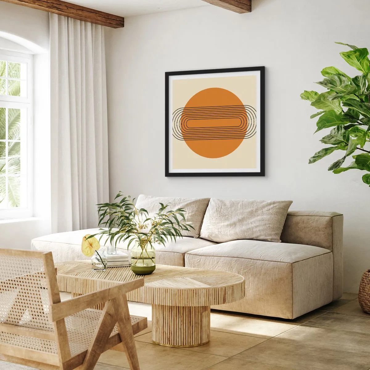 Poster in cornice nera - Piano perfetto - 50x50 cm