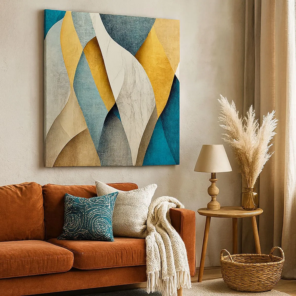 Quadro su tela - Stampe su Tela - Ritmo e ondulazioni - 30x30 cm