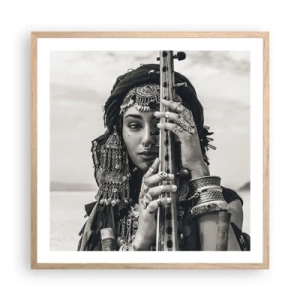 Poster in cornice rovere chiaro - La musica dell'oriente - 60x60 cm