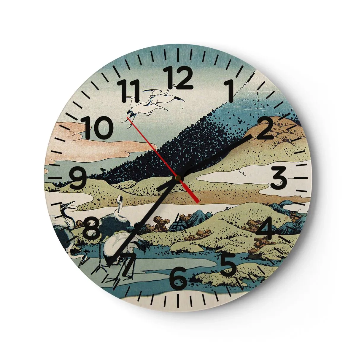Orologio da parete - Orologio in Vetro - Nello spirito giapponese - 40x40 cm