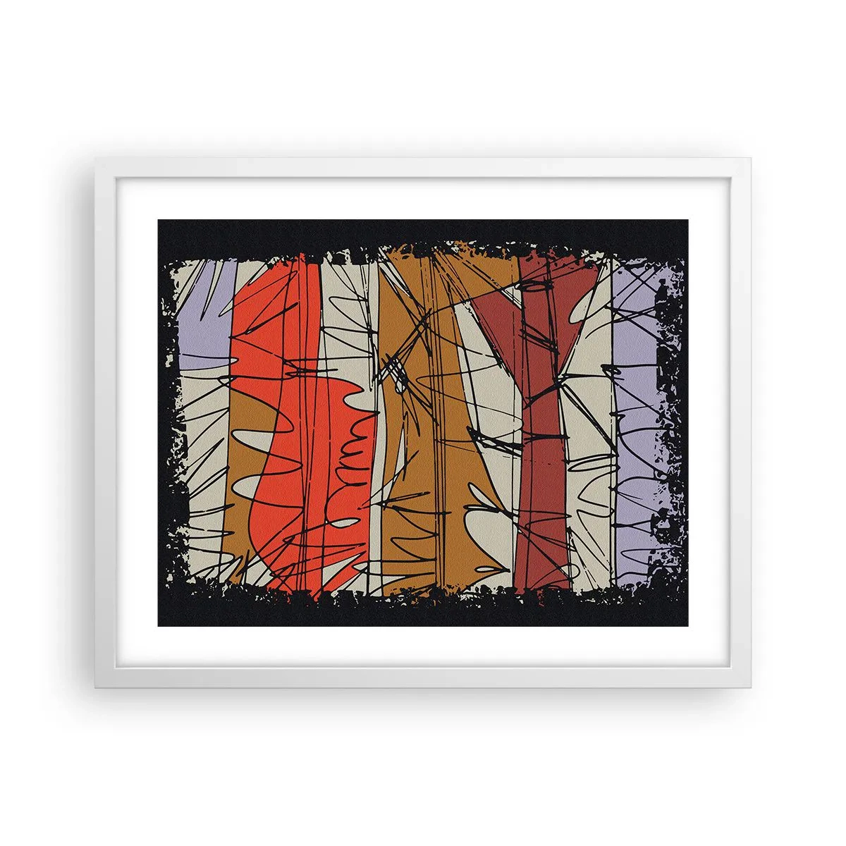 Poster in cornice bianca - Composizione spontanea - 50x40 cm