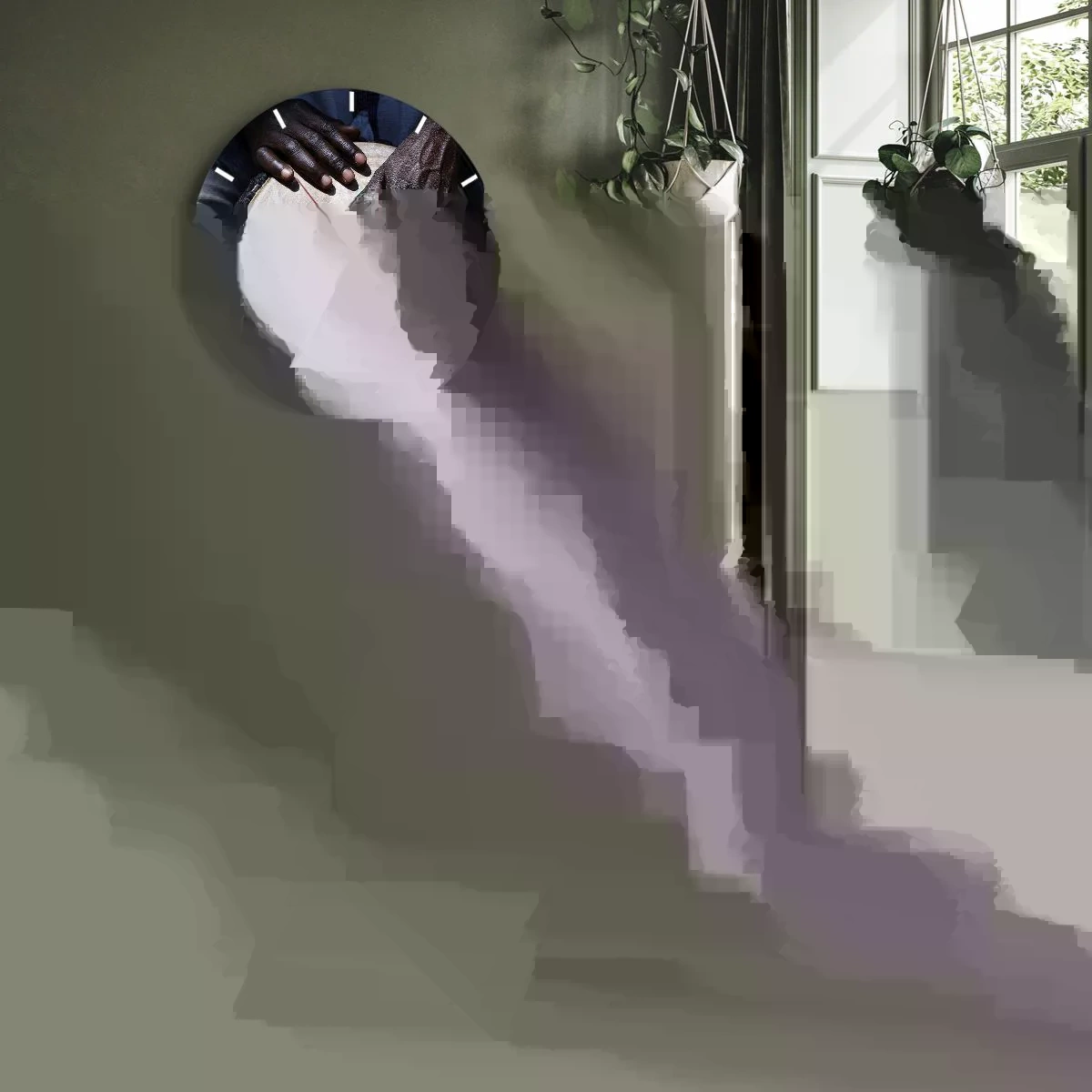 Orologio da parete - Orologio in Vetro - Vivi al tuo ritmo - 40x40 cm