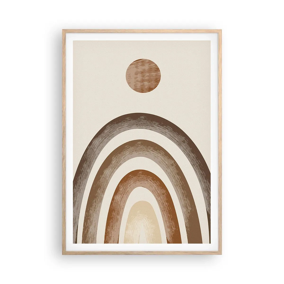 Poster in cornice rovere chiaro - In una galassia lontana - 70x100 cm