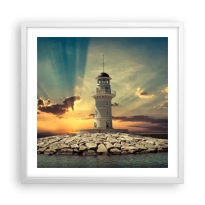 Poster in cornice bianca - Luce - Bontà - Bellezza - 50x50 cm