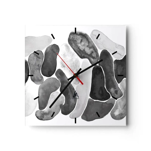 Orologio da parete - Orologio in Vetro - Astrazione rocciosa - 40x40 cm