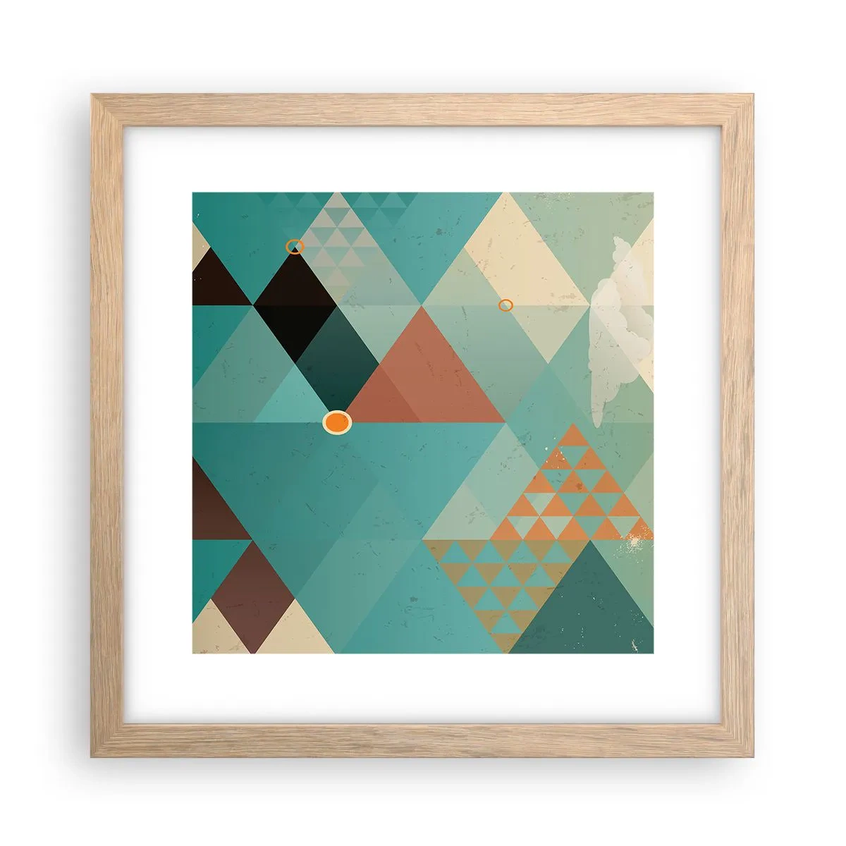 Poster in cornice rovere chiaro - Unità della molteplicità, molteplicità dell'unità - 30x30 cm