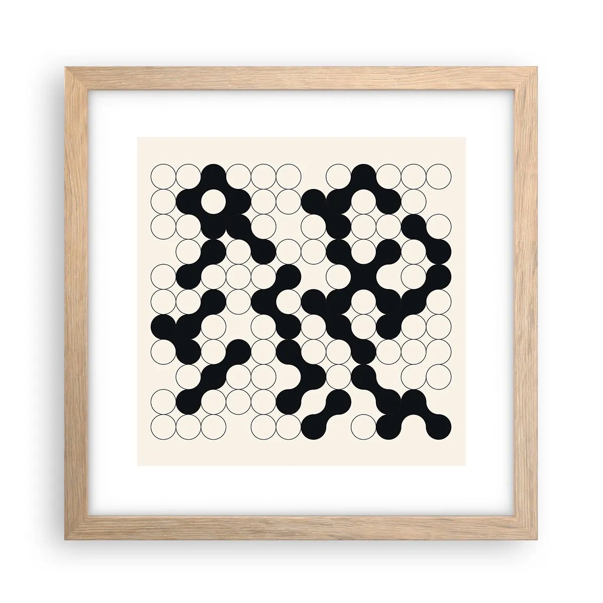 Poster in cornice rovere chiaro - Gioco cinese: variazione - 30x30 cm
