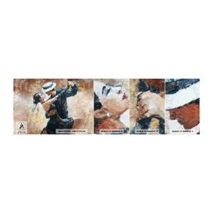 Campione Di Fotomurale Standard Eco - Alla Rodolfo Valentino - Astrazione, Danza, Tango - 100x30 cm