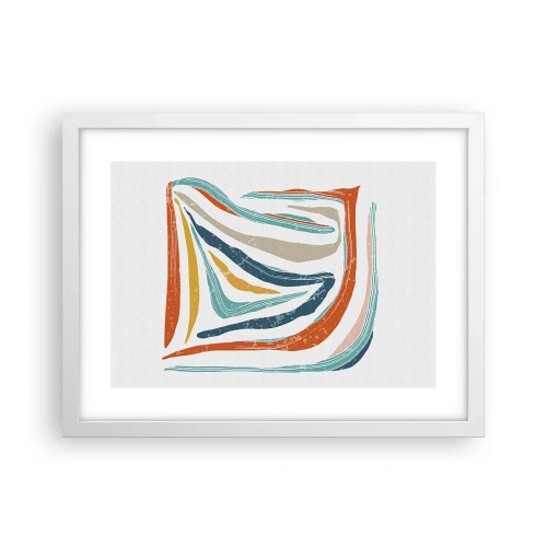Poster in cornice bianca - Astrazione piacevolmente sorridente - 40x30 cm
