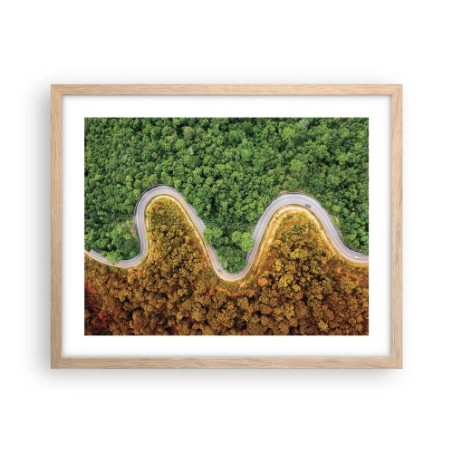 Poster in cornice rovere chiaro - Confine e separazione - 50x40 cm