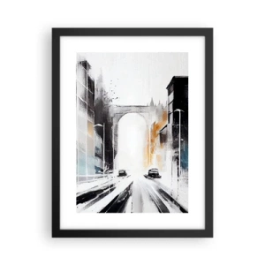 Poster in cornice nera - Studio di città: architettura e movimento - 30x40 cm