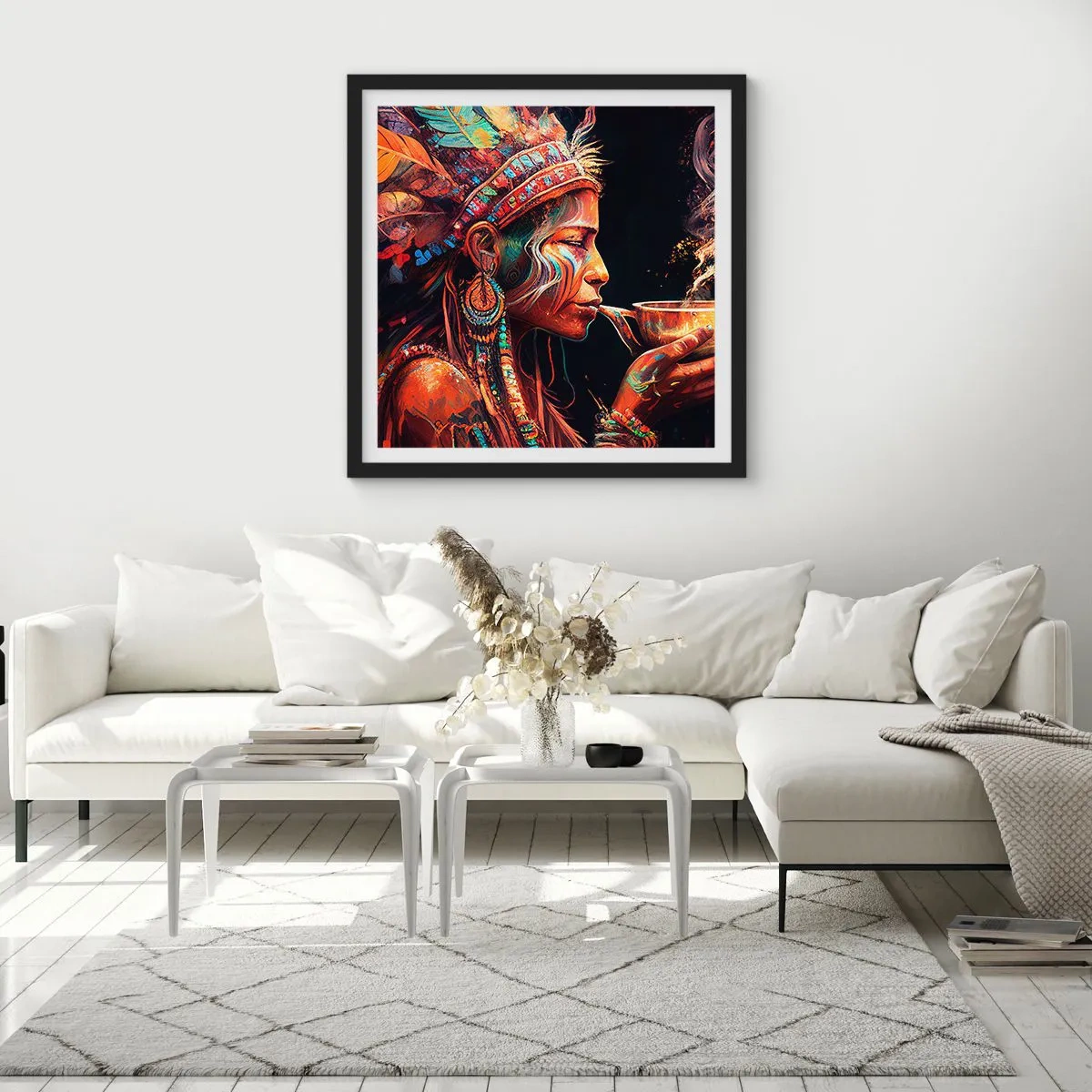 Poster in cornice nera - Rituale magico - 40x40 cm