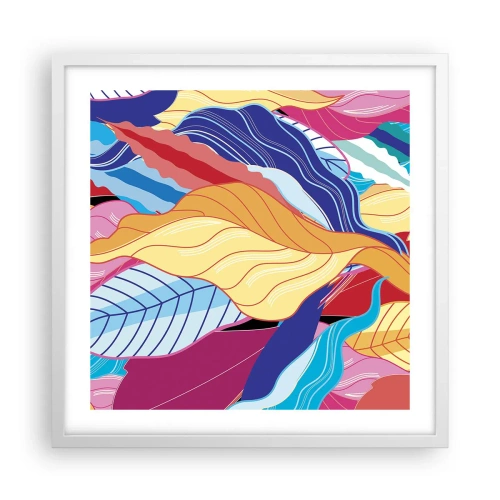 Poster in cornice bianca - Disordine colorato - 50x50 cm