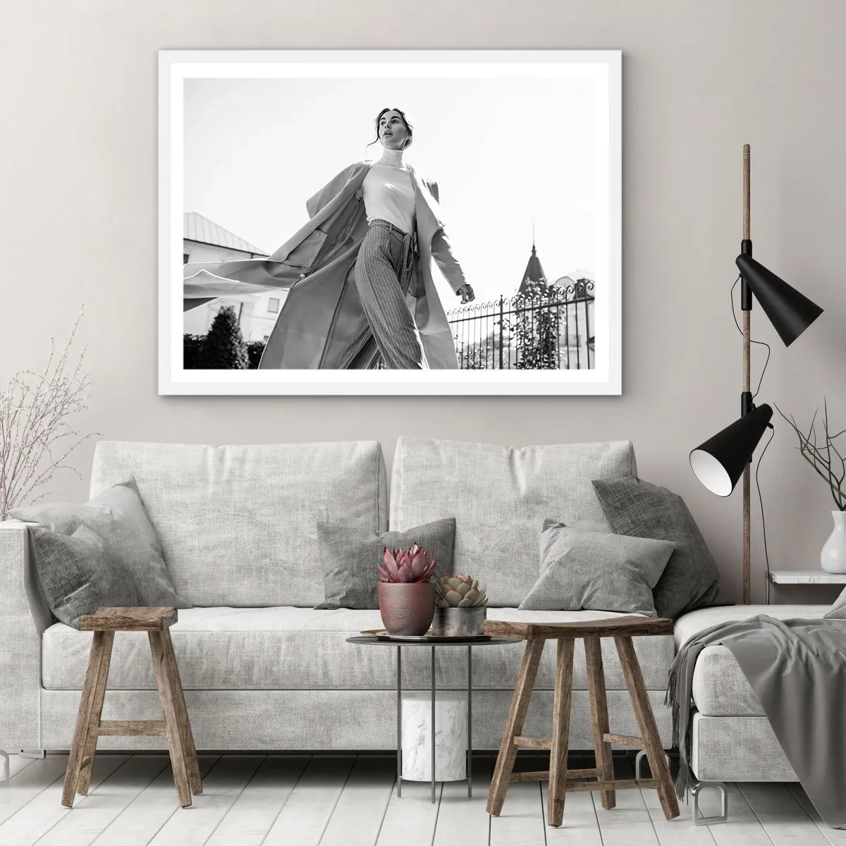 Poster in cornice bianca - Vieni con me? - 50x40 cm