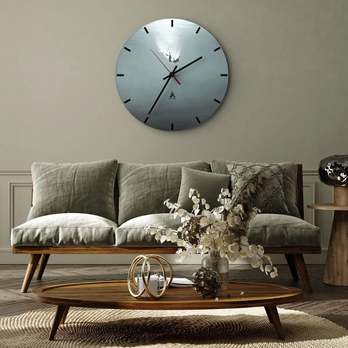 Orologio da parete - Orologio in Vetro - Nell'abbraccio dell'oceano - 30x30 cm