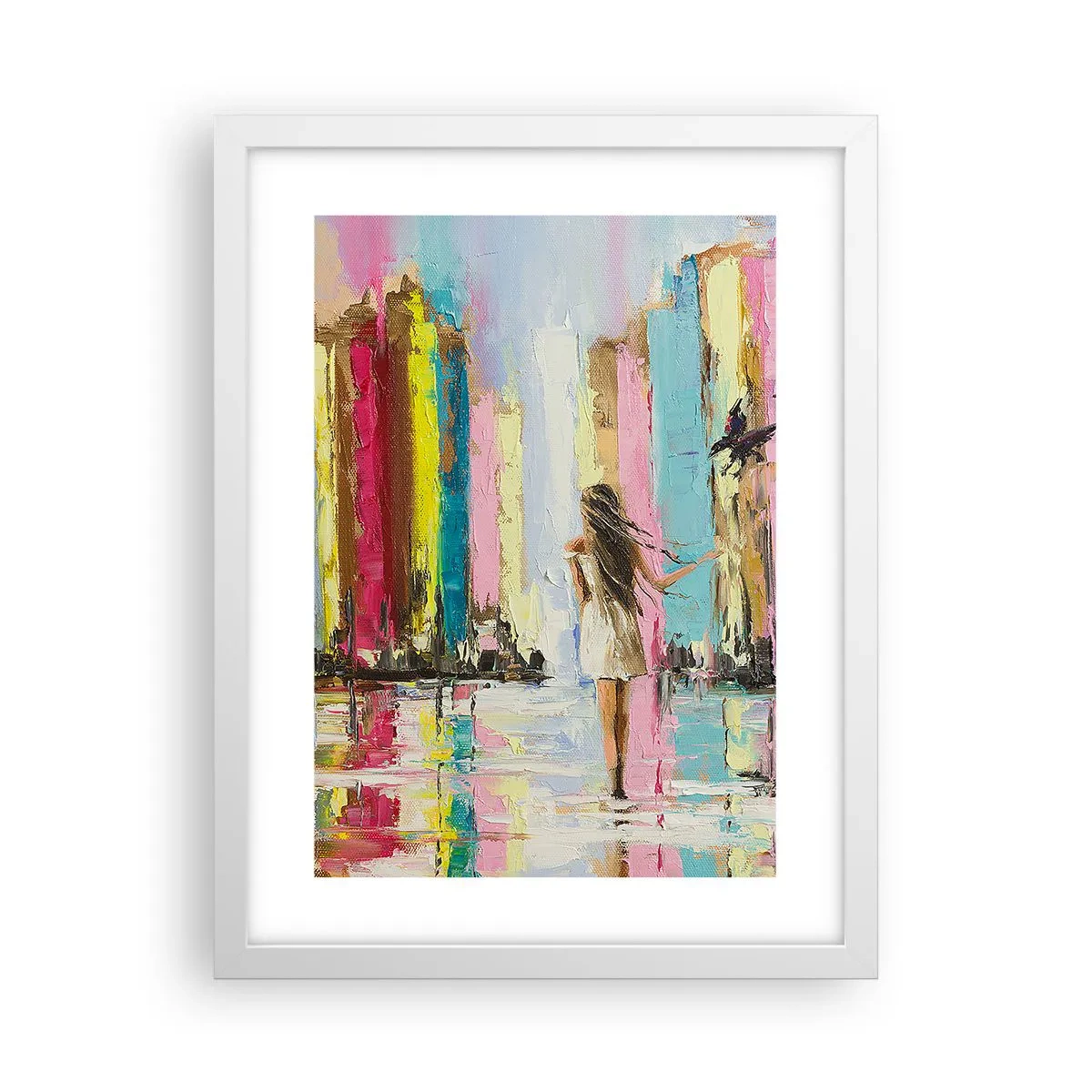 Poster in cornice bianca - Seguimi - 30x40 cm