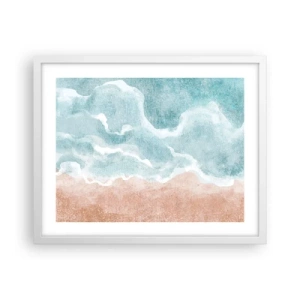 Poster in cornice bianca - Astrazione nebulosa - 50x40 cm