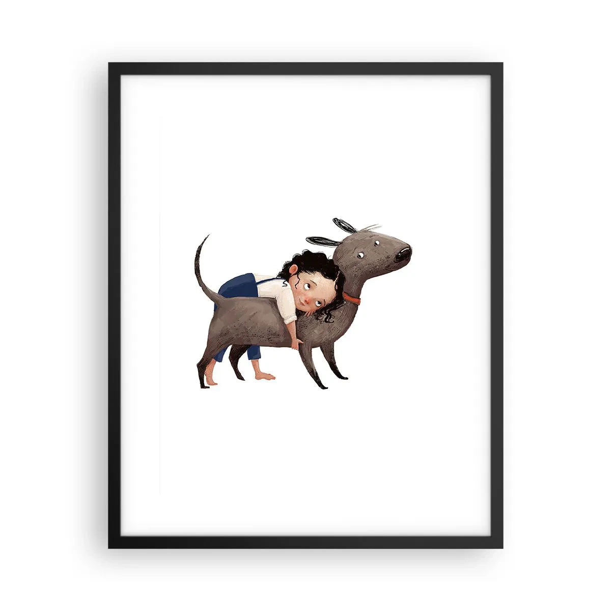 Poster in cornice nera - I migliori amici - 40x50 cm