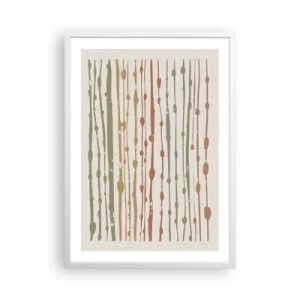 Poster in cornice bianca - La notazione musicale dei colori - 50x70 cm