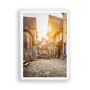 Poster in cornice bianca - Lo spirito bianco della cittadina - 70x100 cm