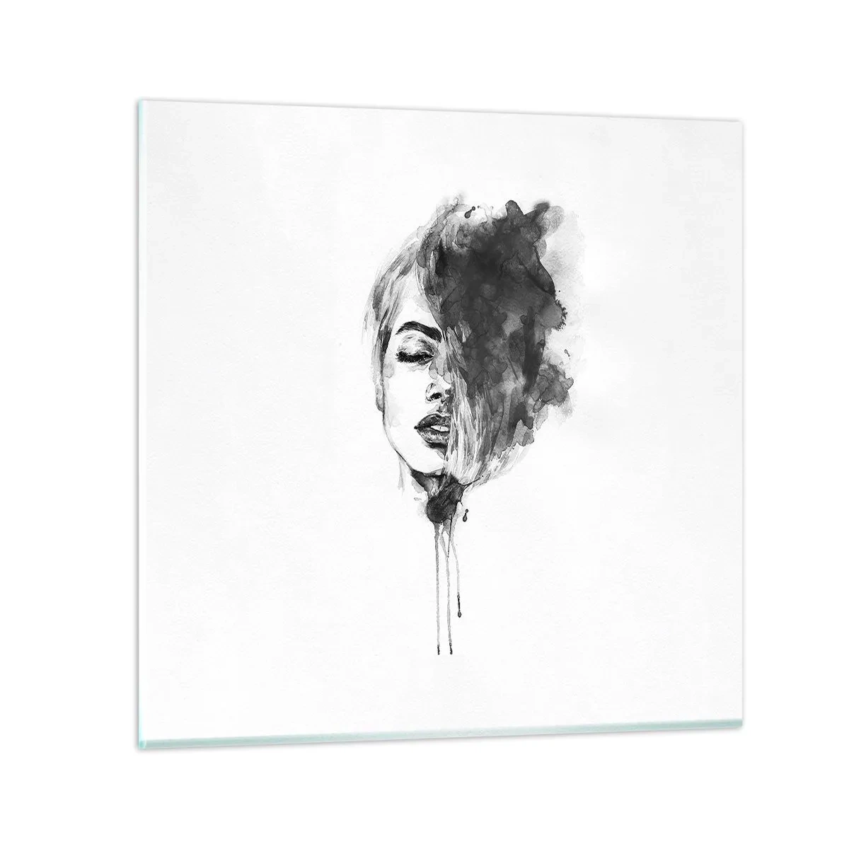 Quadro su vetro - Cosa sogna la ragazza - 60x60 cm