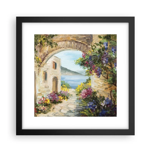 Poster in cornice nera - La bellezza della provincia costiera - 30x30 cm