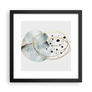 Poster in cornice nera - Nell'abbraccio dello spazio - 30x30 cm