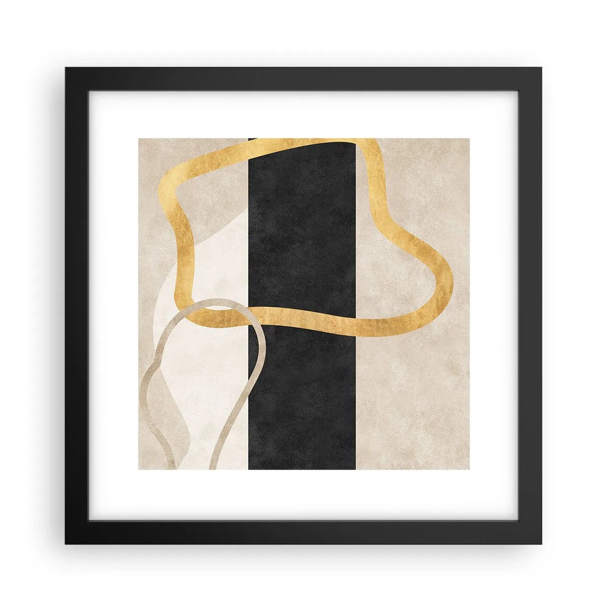 Poster in cornice nera - Forme intrecciate - 30x30 cm