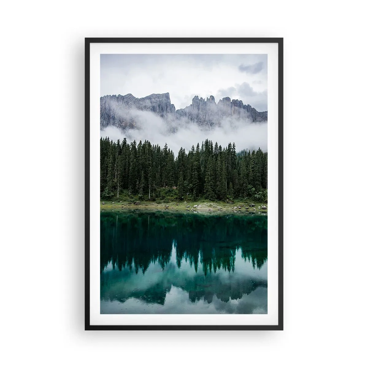 Poster in cornice nera - Silenzio, non svegliamo l'acqua che dorme... - 61x91 cm
