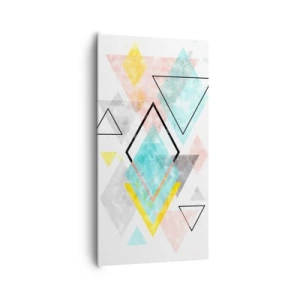 Quadro su tela - Stampe su Tela - Gioco geometrico - 65x120 cm