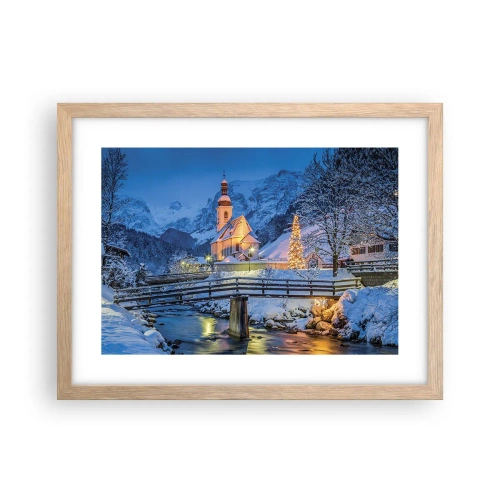 Poster in cornice rovere chiaro - Lo spirito di Natale - 40x30 cm