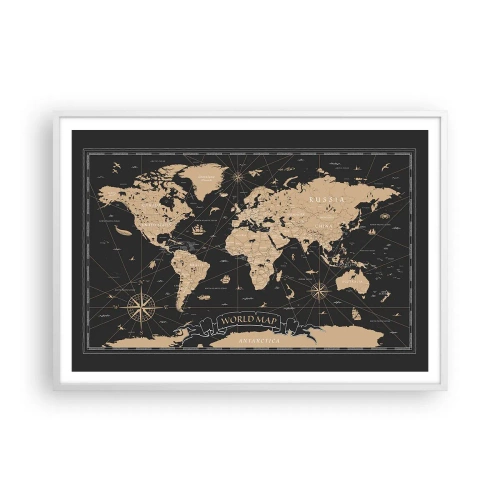 Poster in cornice bianca - I confini del mio mondo - 100x70 cm