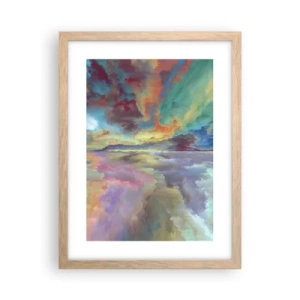 Poster in cornice rovere chiaro - Due cieli - 30x40 cm
