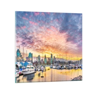 Quadro su vetro - La città dei mille marinai - 70x70 cm