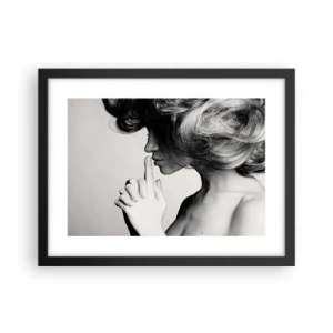Poster in cornice nera - Ascoltando se stessa - 40x30 cm