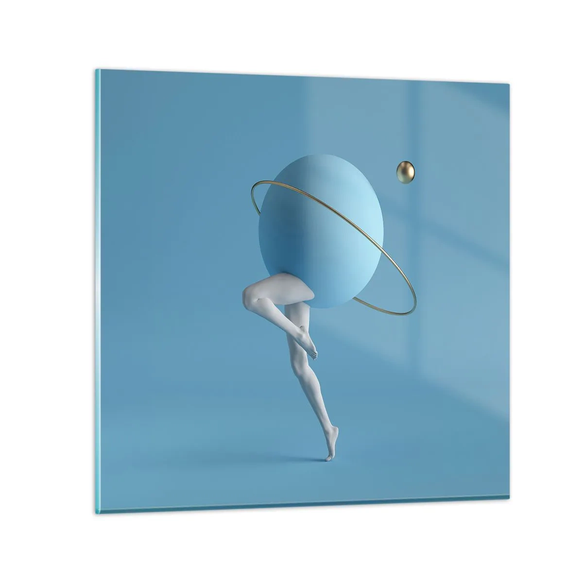 Quadro su vetro - E i pianeti folleggiano - 70x70 cm