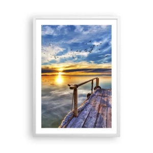 Poster in cornice bianca - Il vento è andato a dormire - 50x70 cm