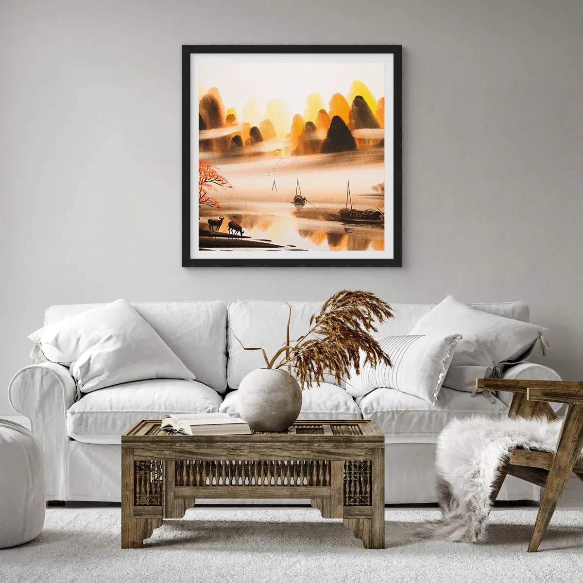 Poster in cornice nera - Oltre l'Estremo Oriente - 30x30 cm