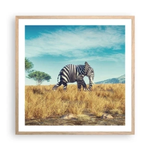 Poster in cornice rovere chiaro - Il grigio non è più di moda - 60x60 cm