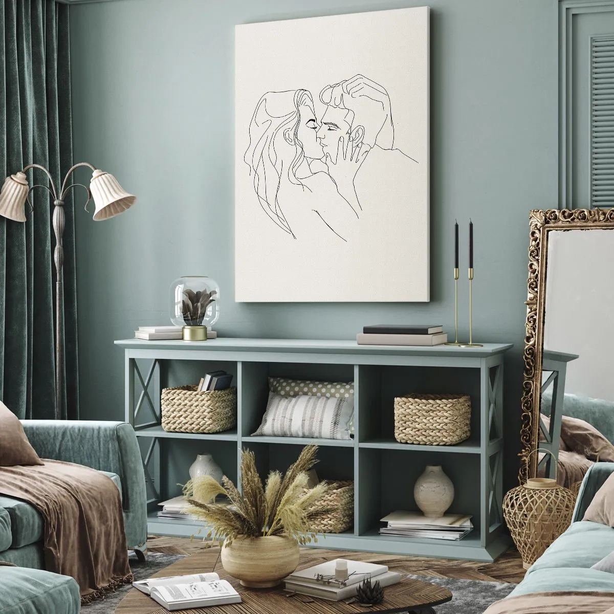 Quadro su tela - Stampe su Tela - Intrecciati dal sentimento - 55x100 cm