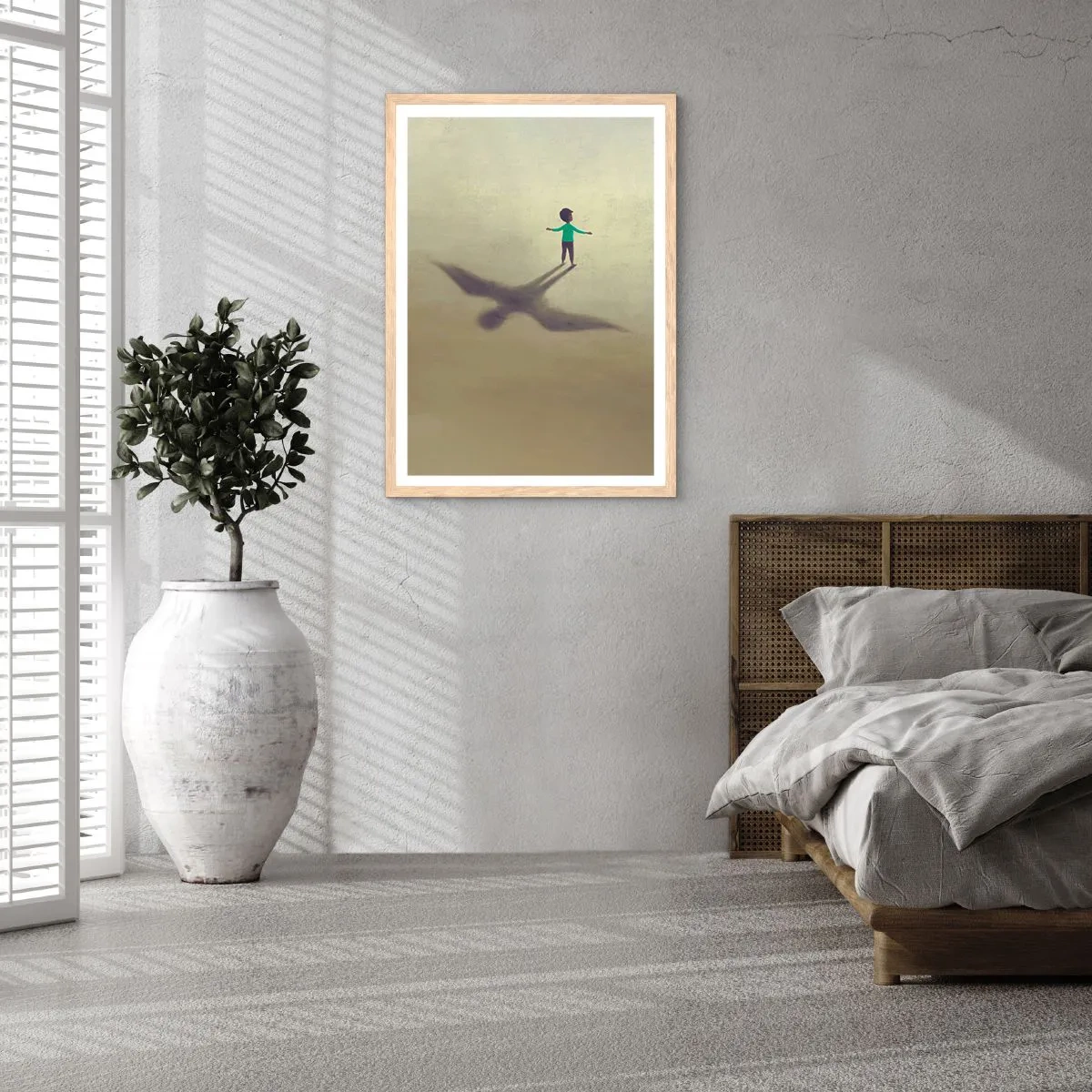 Poster in cornice rovere chiaro - Eroe del futuro - 61x91 cm