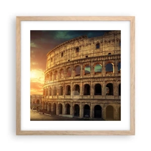 Poster in cornice rovere chiaro - Impressione colossale - 40x40 cm