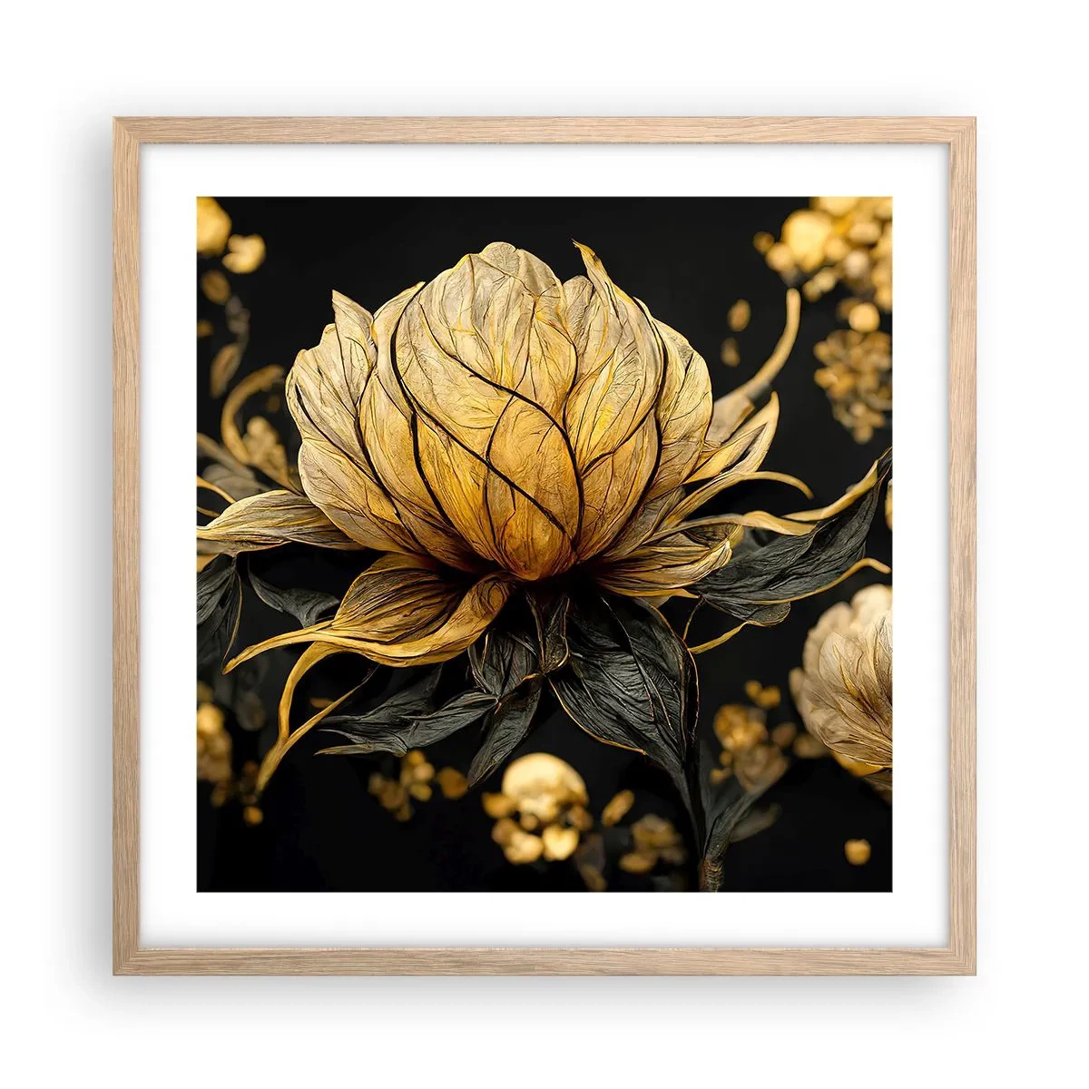 Poster in cornice rovere chiaro - Delicata fragilità - 50x50 cm