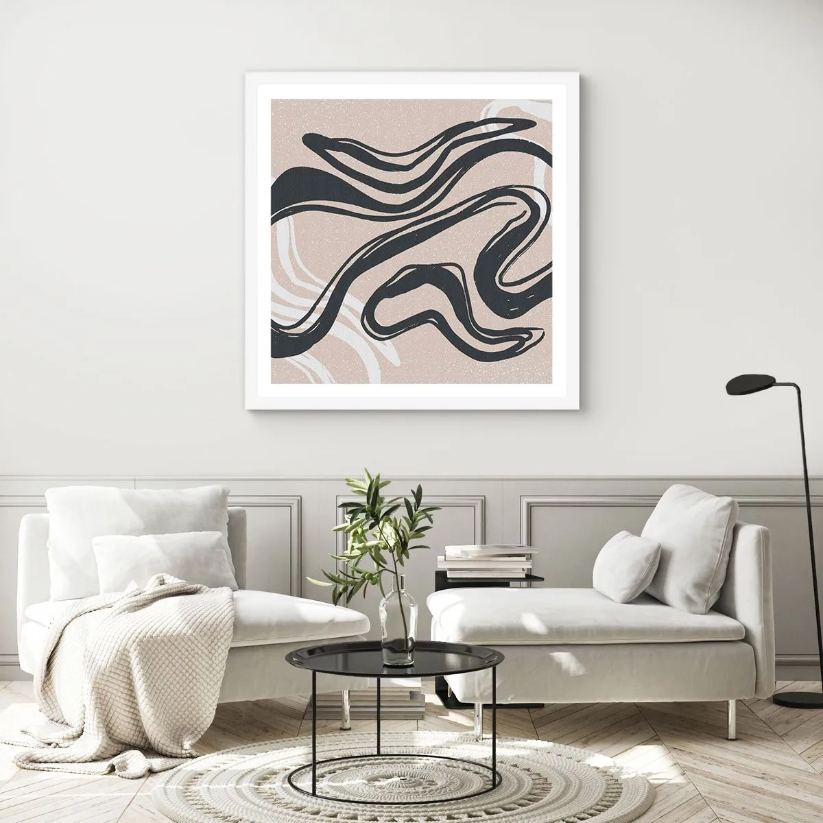 Poster in cornice bianca - Espressione moltiplicata - 40x40 cm