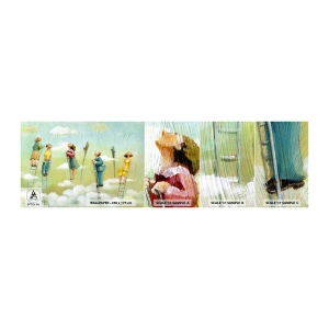Campione di Fotomurale Adesivo Deluxe Sticker - Seguendo i propri sogni - Astrazione, Nuvole, Persone - 100x30 cm