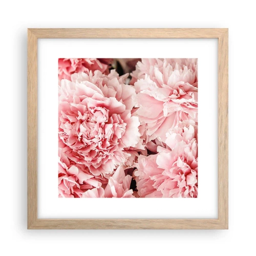 Poster in cornice rovere chiaro - Sogno rosa - 30x30 cm