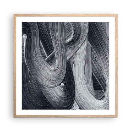 Poster in cornice rovere chiaro - La fluidità della realtà - 60x60 cm