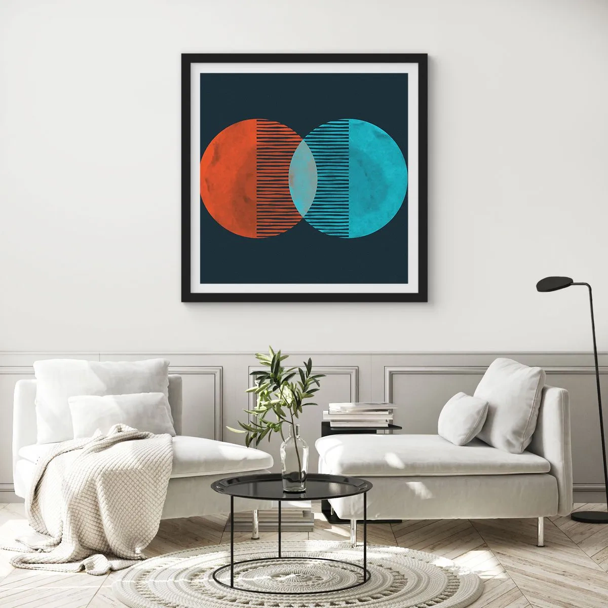 Poster in cornice nera - Fantasia astronomica - 40x40 cm