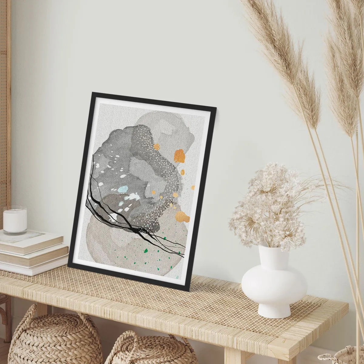 Poster in cornice nera - Composizione organica - 30x40 cm